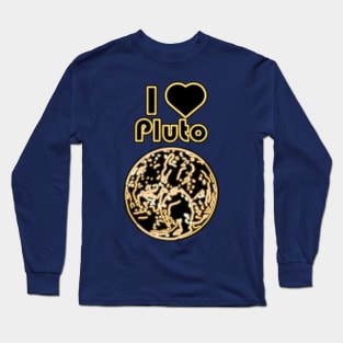 Electric Solar System I Love Pluto Long Sleeve T-Shirt